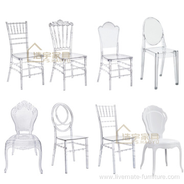 clear crystal Tiffany chair wedding chairs and tables